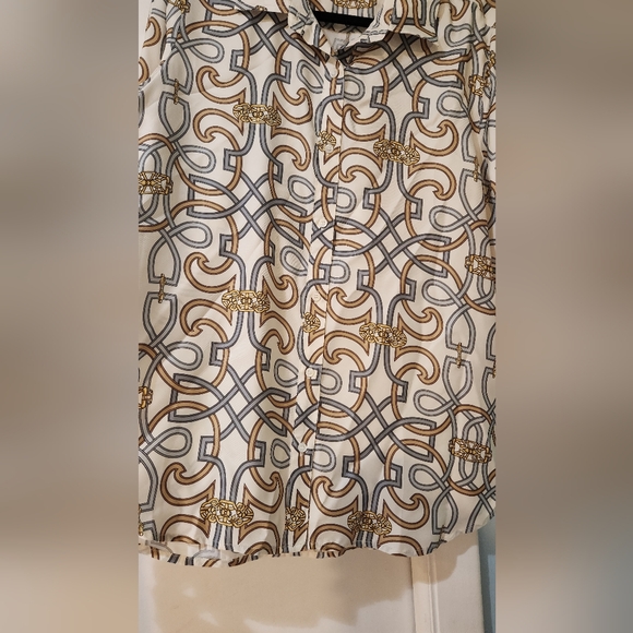 Women's J. McLaughlin Silk Button-down Blouse, Large - Picture 2 of 6